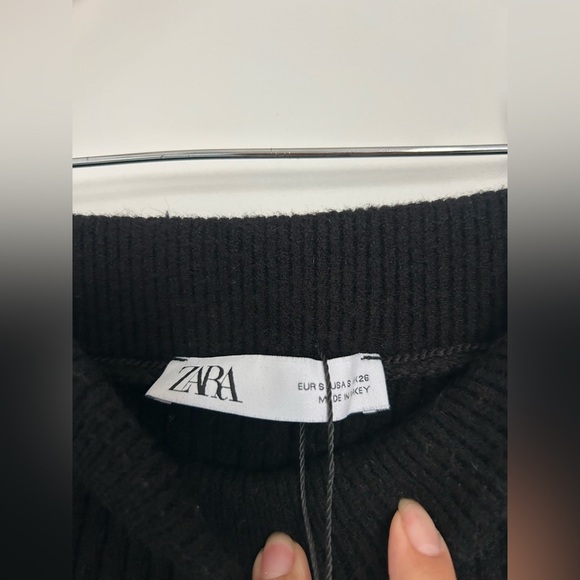 Zara ribbed knit slit midi skirt size small NWOT - Picture 8 of 9